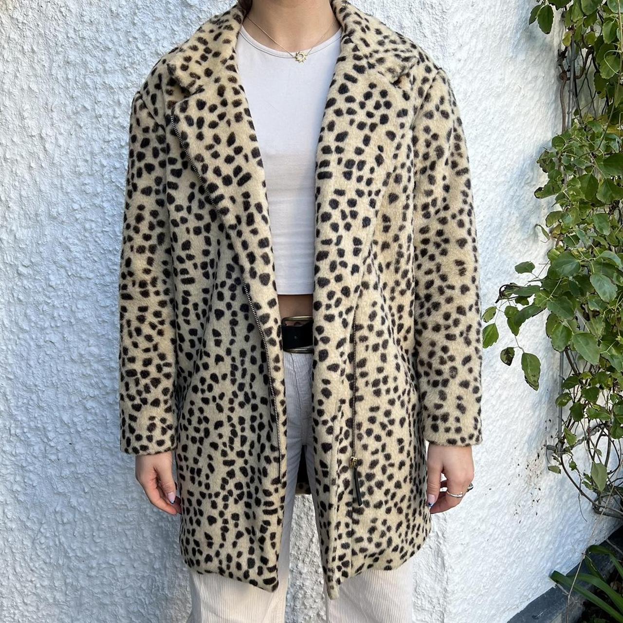 Malene Birger faux fur leopard print coat. A Depop