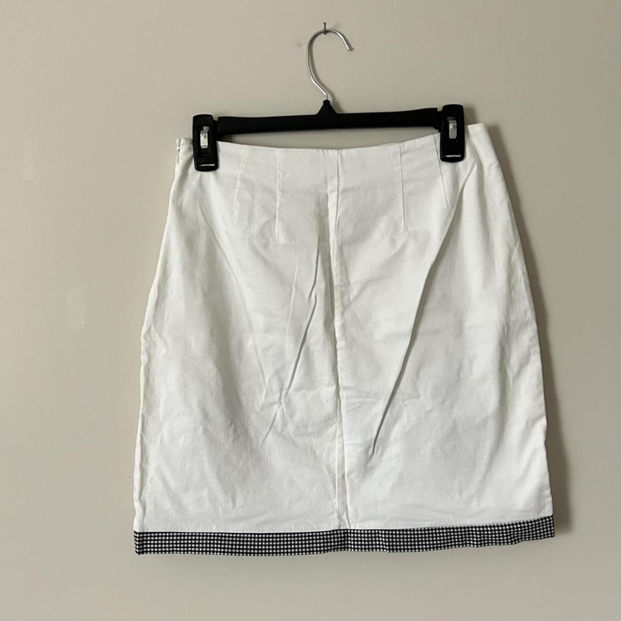 Women's White and Black Skirt | Depop