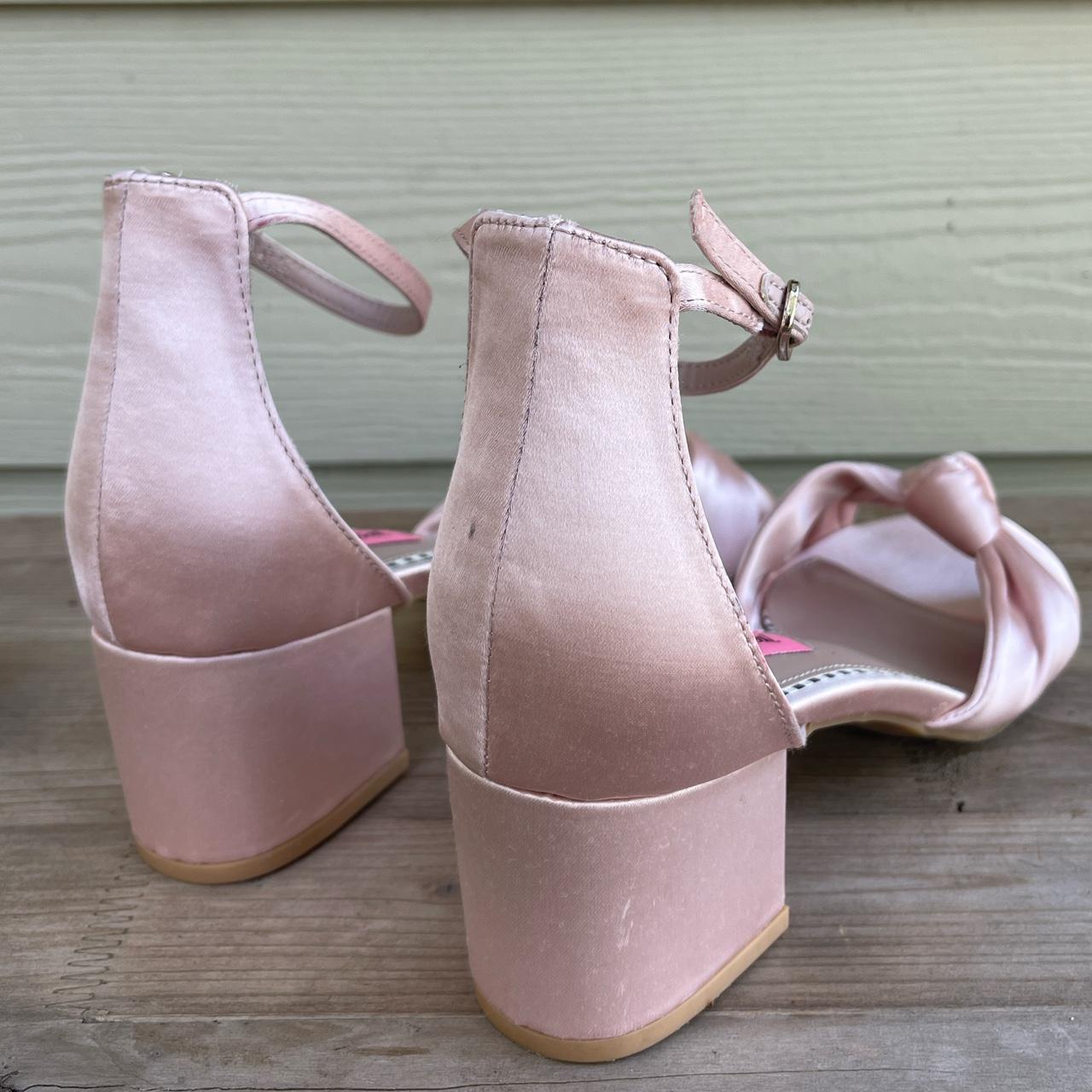 Betsey Johnson Womens Pink And Cream Courts Depop