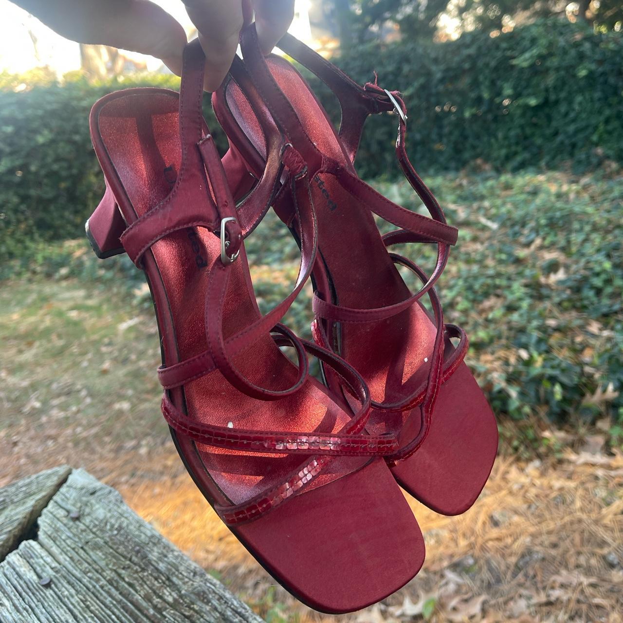 90s vintage kitten heels Strappy party kittens... - Depop