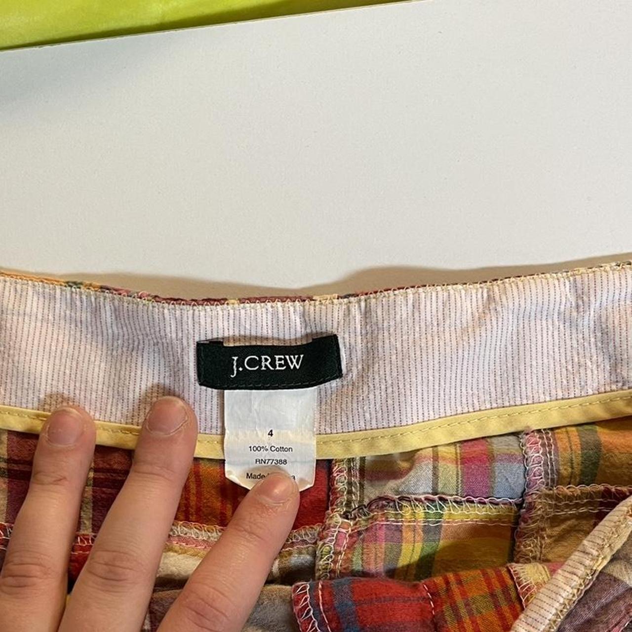 J Crew Womens Yellow And Red Skirt Depop