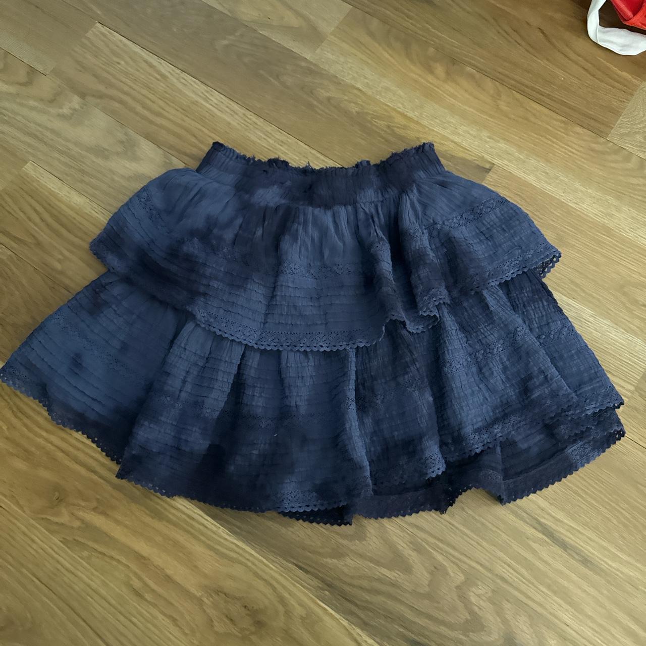 ☀️ AERIE SMOCKED + RUFFLED DENIM SKIRT! ☀️ This skirt - Depop