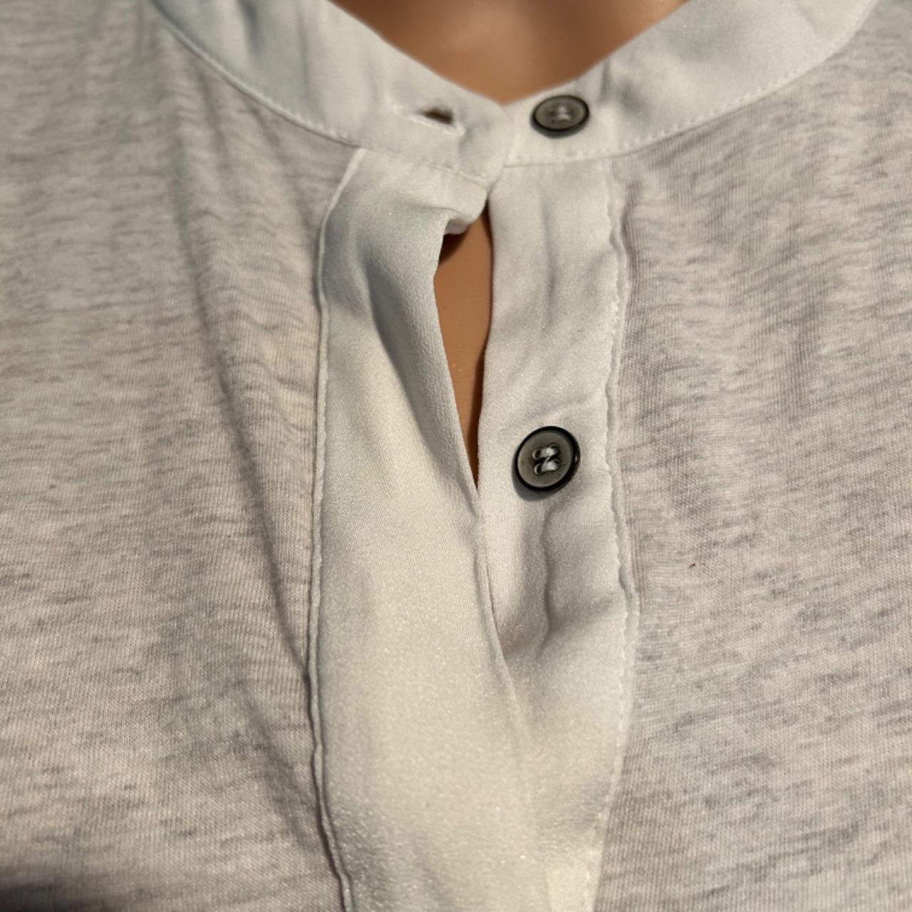 LOFT Women's Shirt - White/Grey - L – LOFTs LOU&G… - image 4