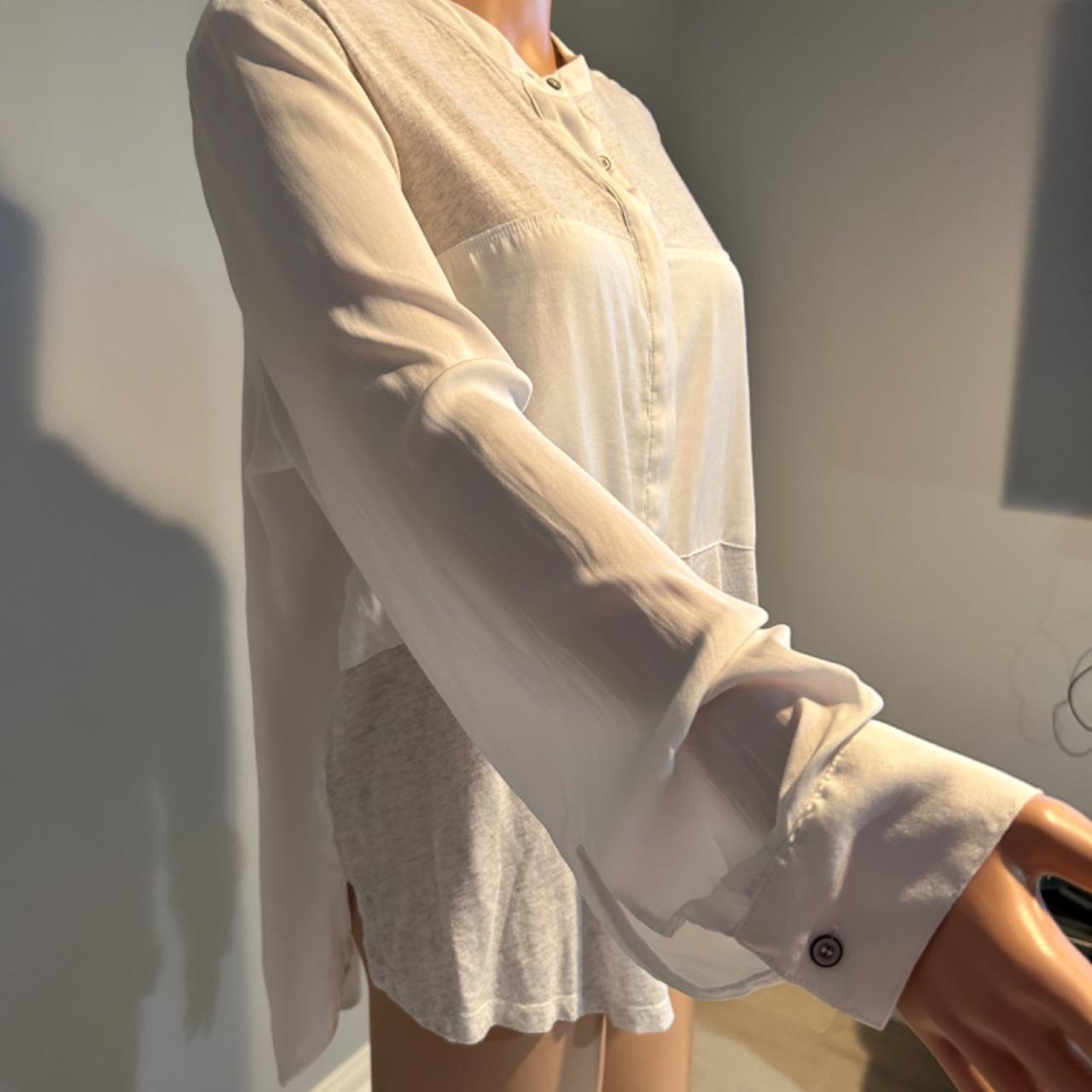 LOFT Women's Shirt - White/Grey - L – LOFTs LOU&G… - image 3