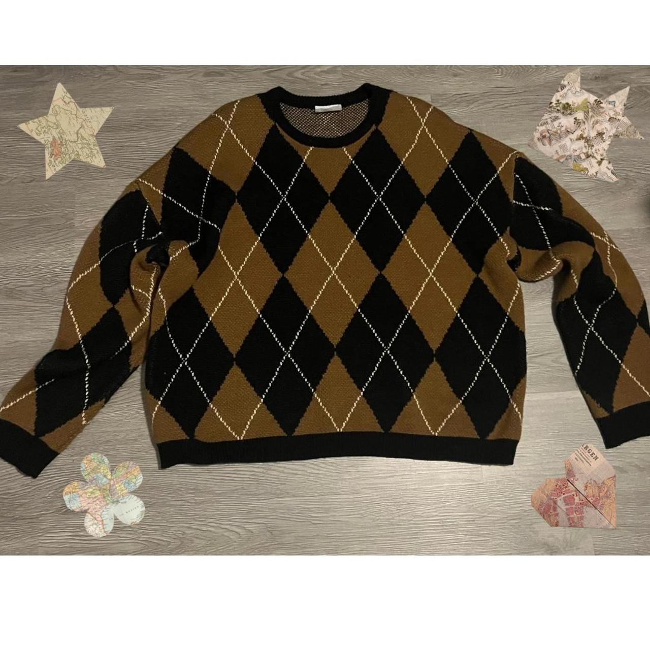 Pacsun Rough Los Angeles Argyle Patterned Sweater ... - Depop