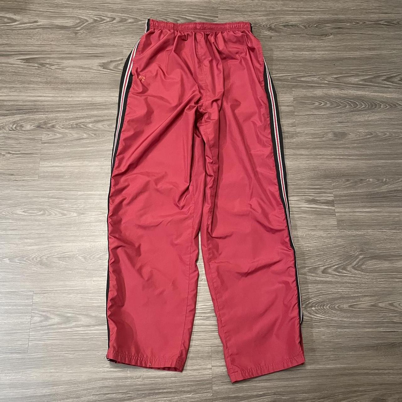 Russell Athletic Men's Red and Black Trousers | Depop