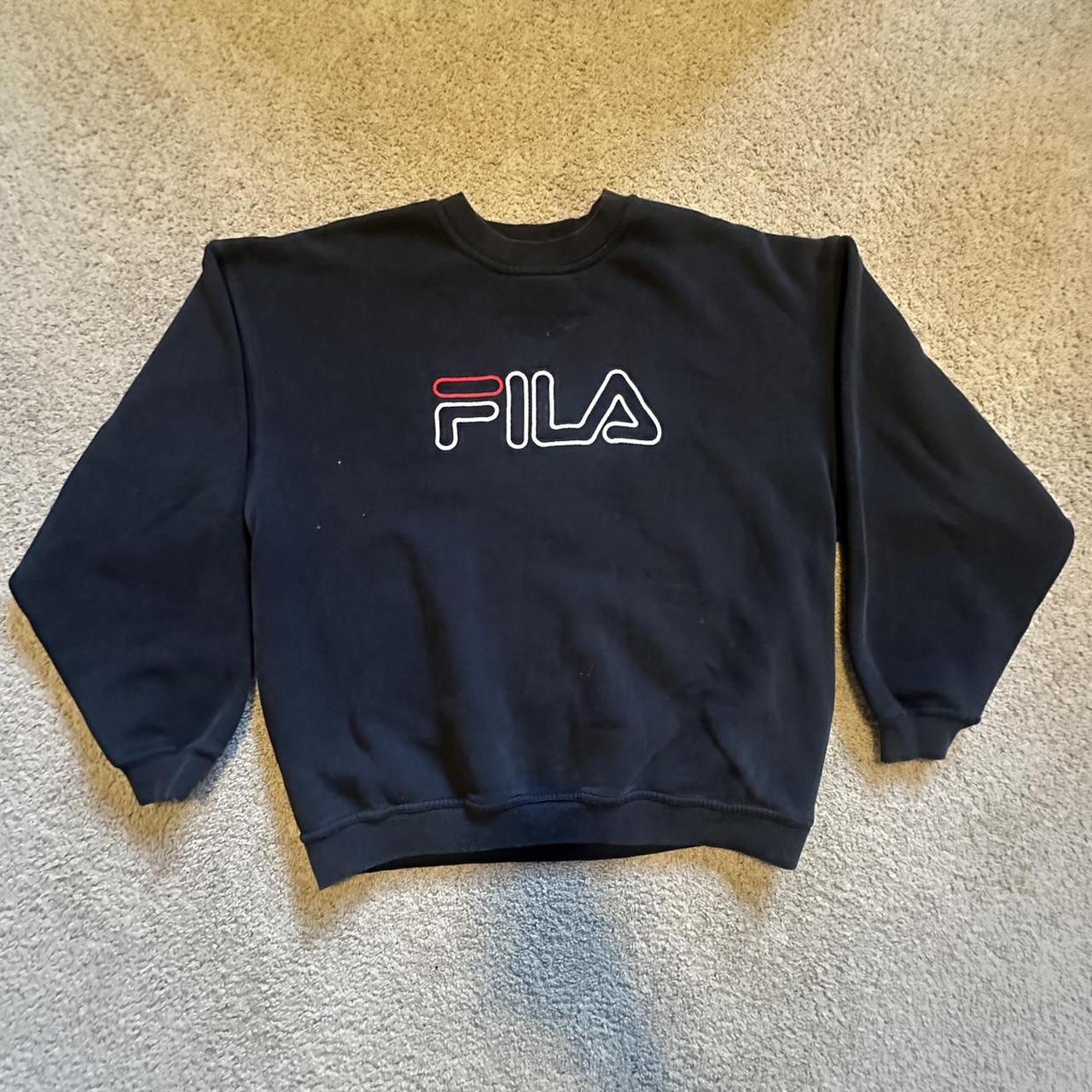 Black fila sweatshirt best sale