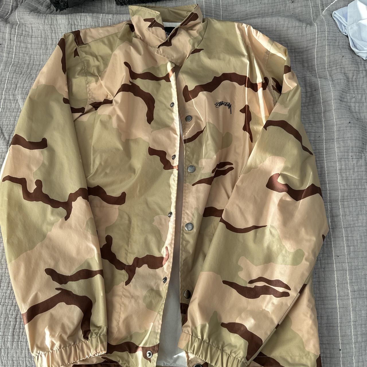 Stussy hot sale camo coat