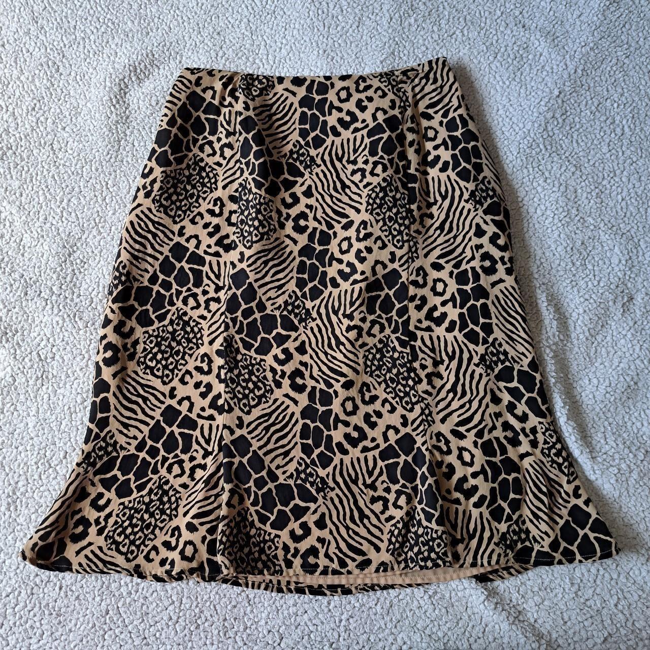 Animal Print Silk Skirt 💎 - multiple animal... - Depop