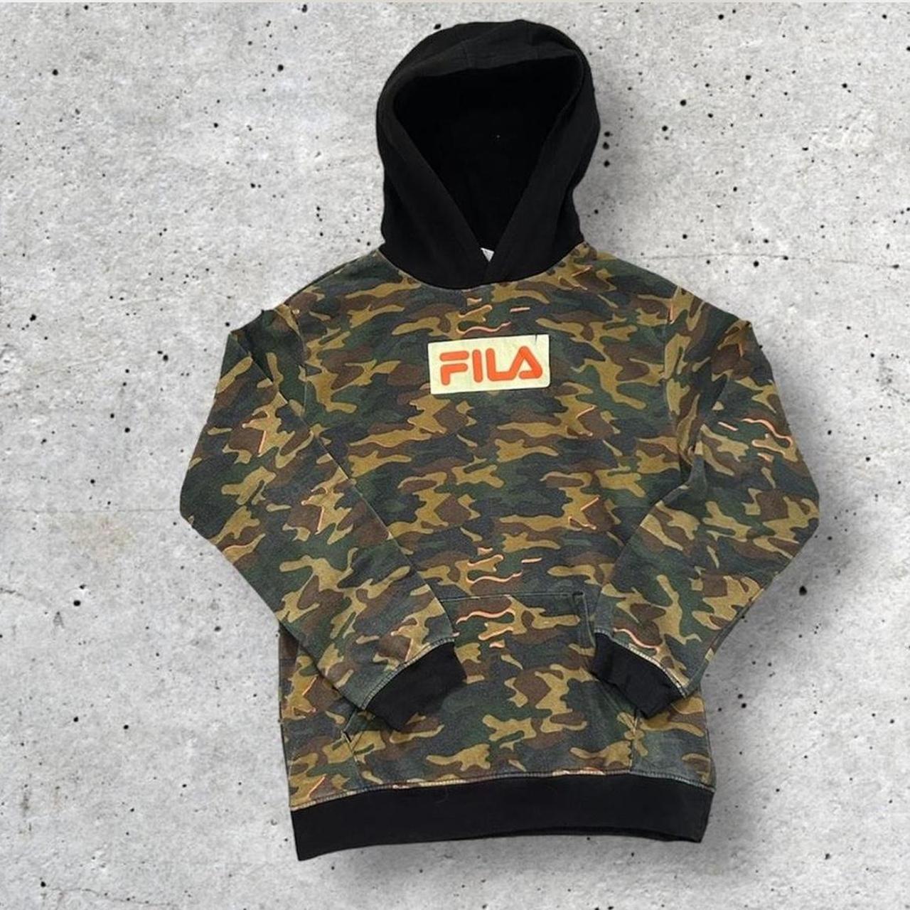 Fila camo hoodie hotsell