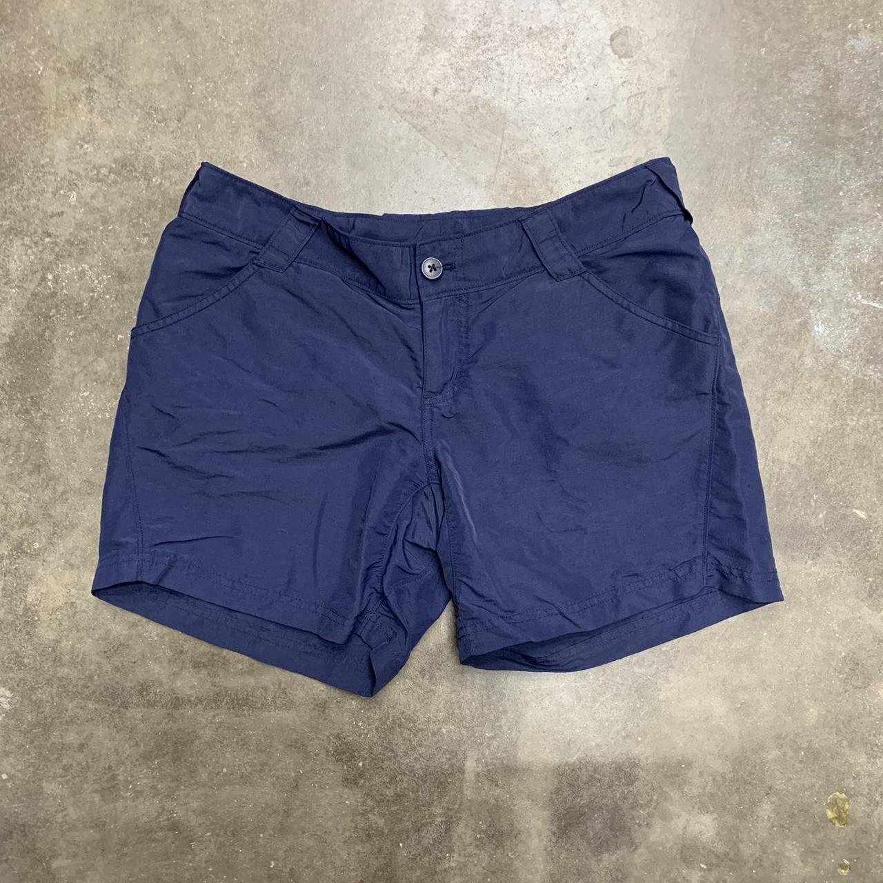 Vintage Navy Columbia Athletic Cargo Shorts Size: M... - Depop