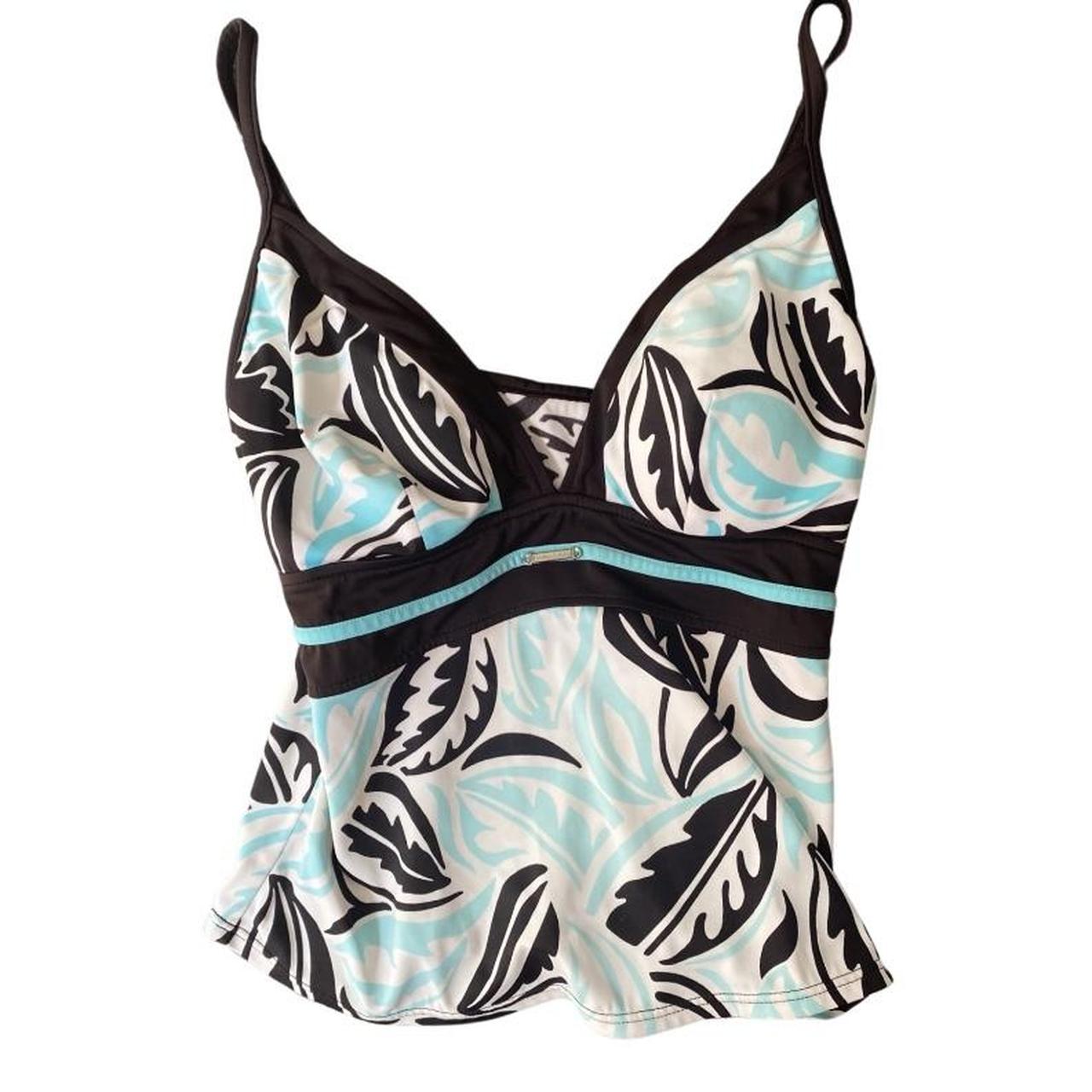 Caribbean Joe Tankini Brown And Blue Hawaii Depop 2647