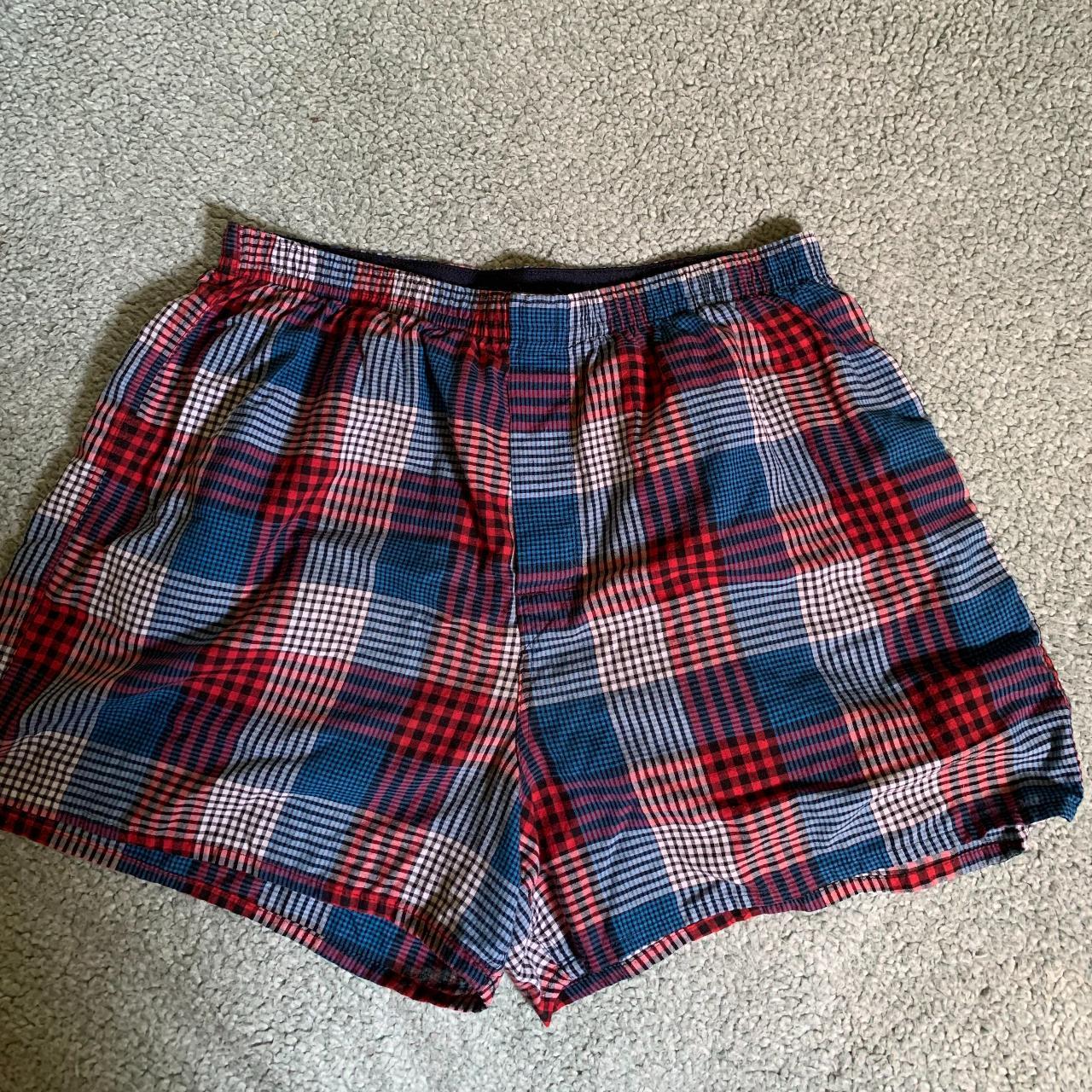 Red, white and blue Hanes boxers - - Size... - Depop