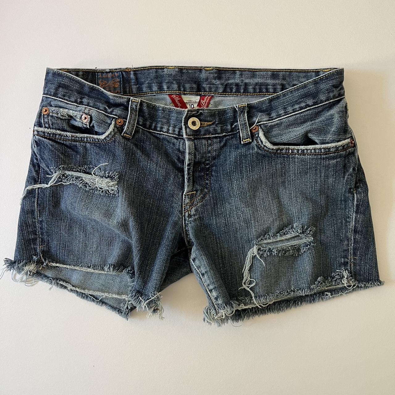 Lucky Brand low waist jean shorts #jeanshorts - Depop