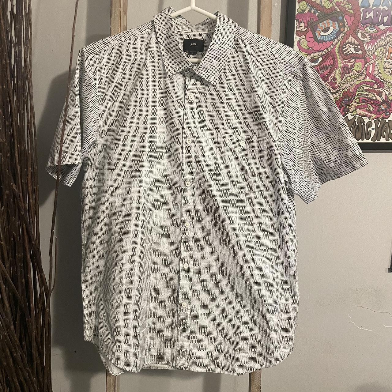 Obey short sleeve collared casual dress shirt. Great... - Depop