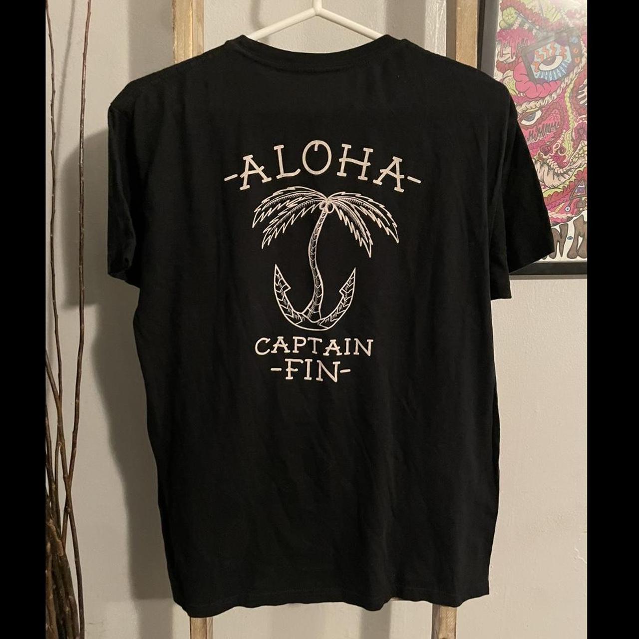 Captain Fin “Aloha” black pocket print t-shirt. Good... - Depop