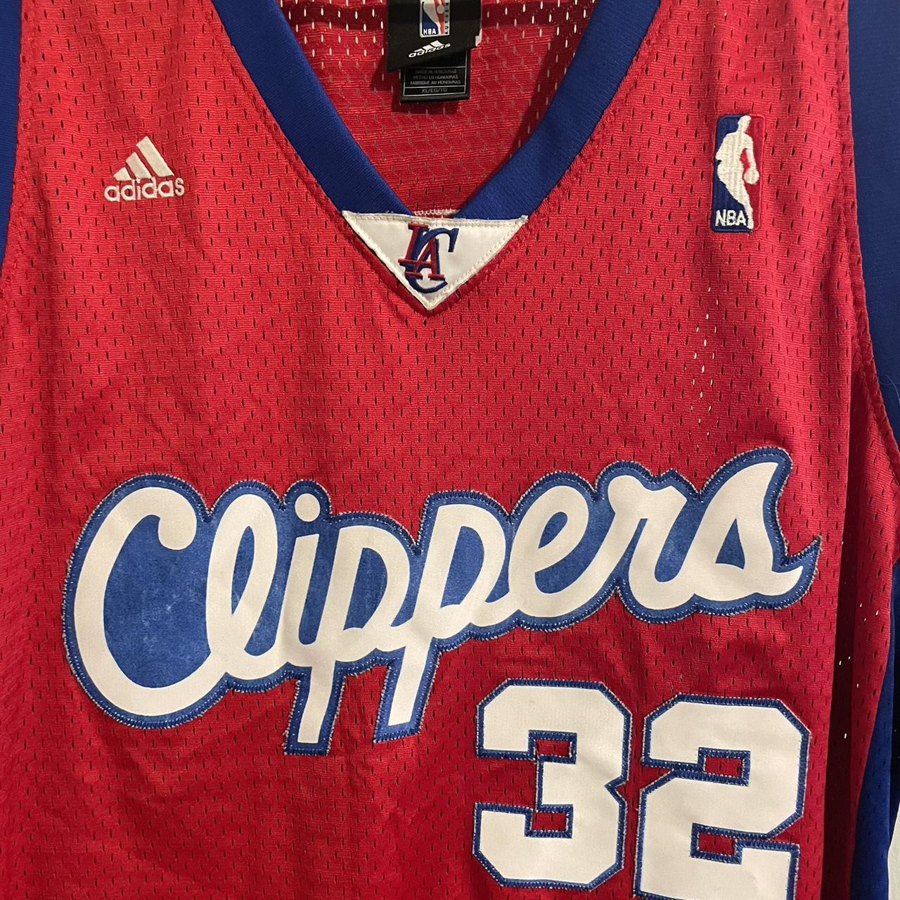 Vintage 00s White Adidas NBA Los Angeles Clippers Blake Griffin 32