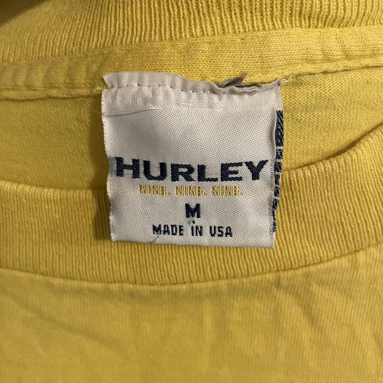 Vintage 1990’s Hurley yellow long sleeve t-shirt.... - Depop