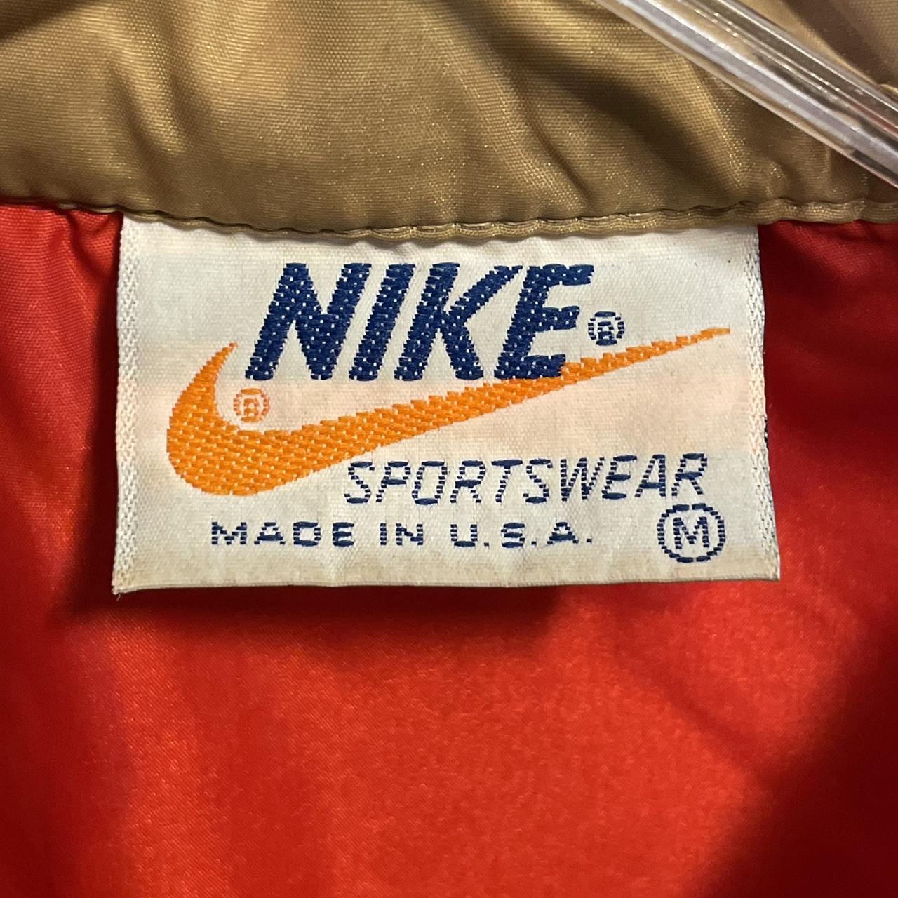 Vintage 1970's gold and red Nike full zip | Depop