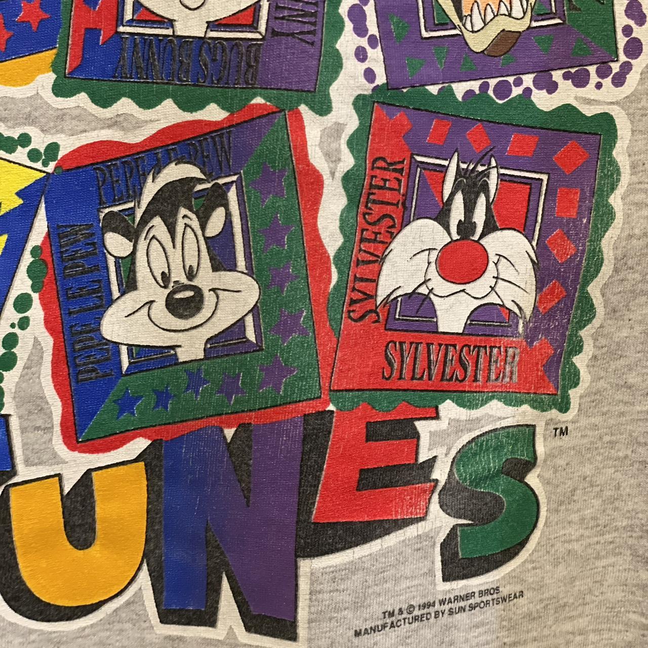 Vintage 1994 Looney Tunes characters gray single | Depop