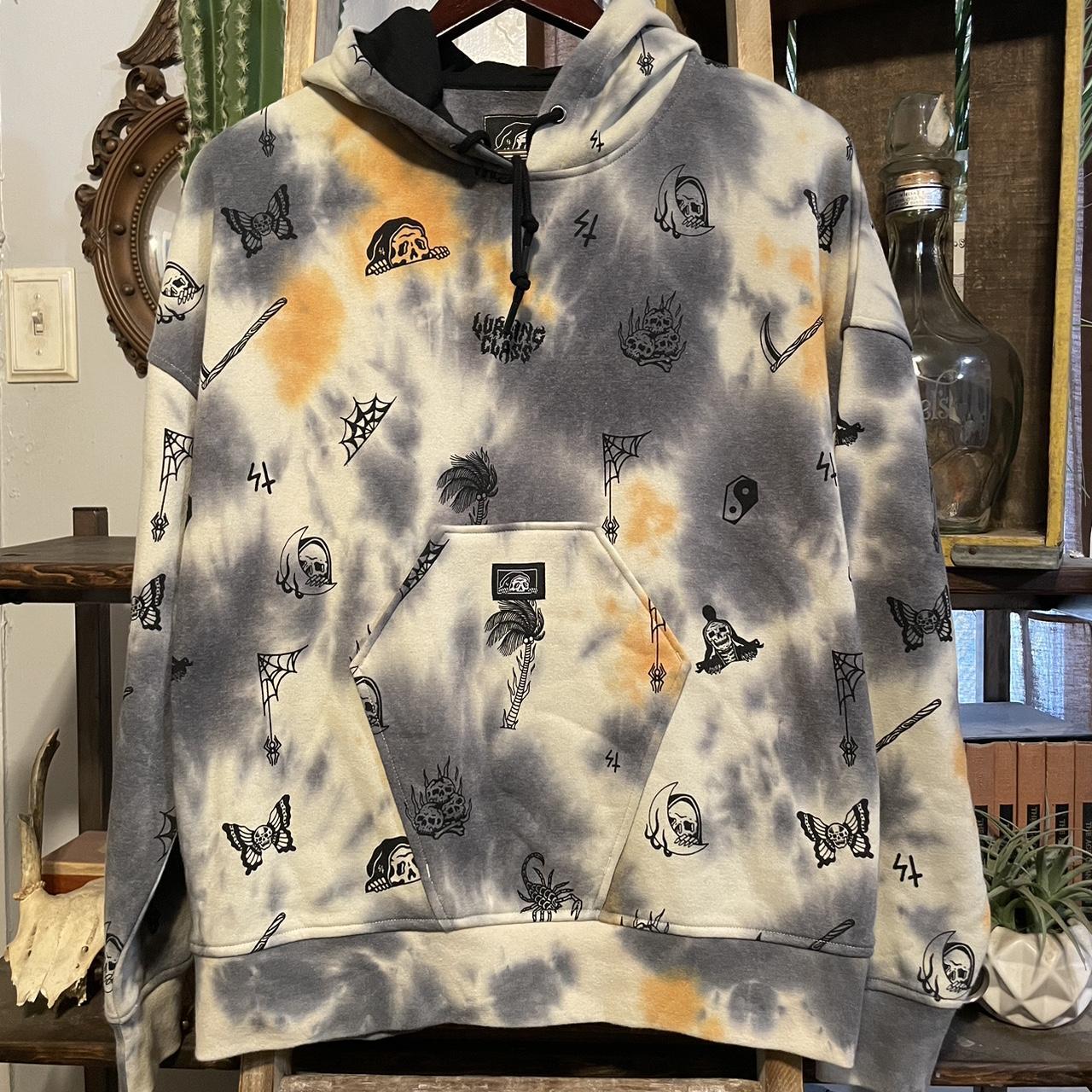 Lurking Class Red And White Tie Dye Hoodie Lurking Class Metal