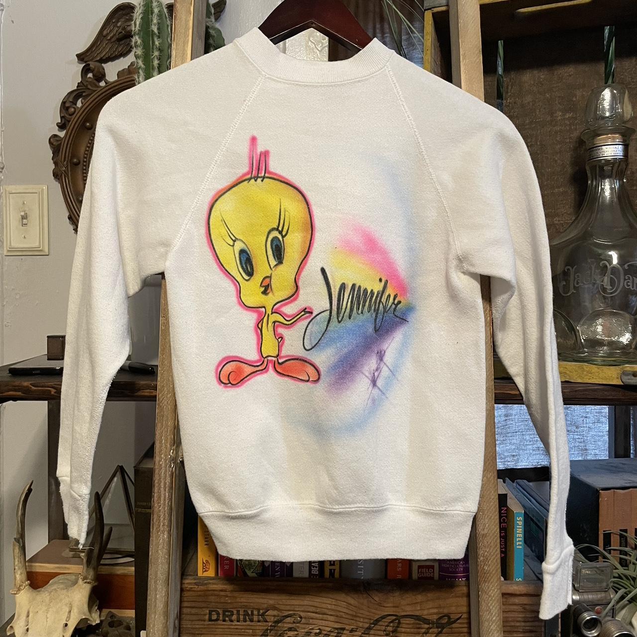 Vintage 90s Looney Tunes Tweety Bird 100% Cotton Sweatshirt