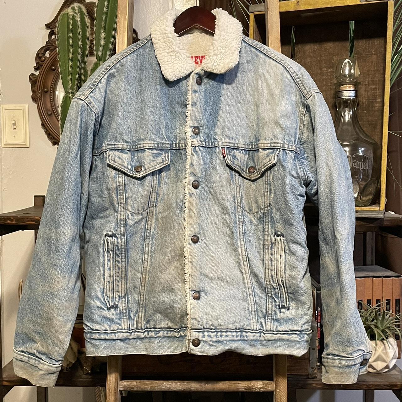 vintage levis how to wash a levis sherpa jacket Vintage 1987 Levi’s Sherpa lined snap button