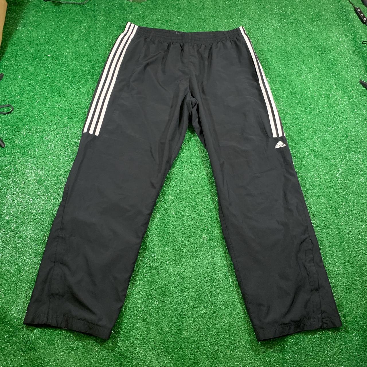 Adidas Men's Black and White Trousers | Depop