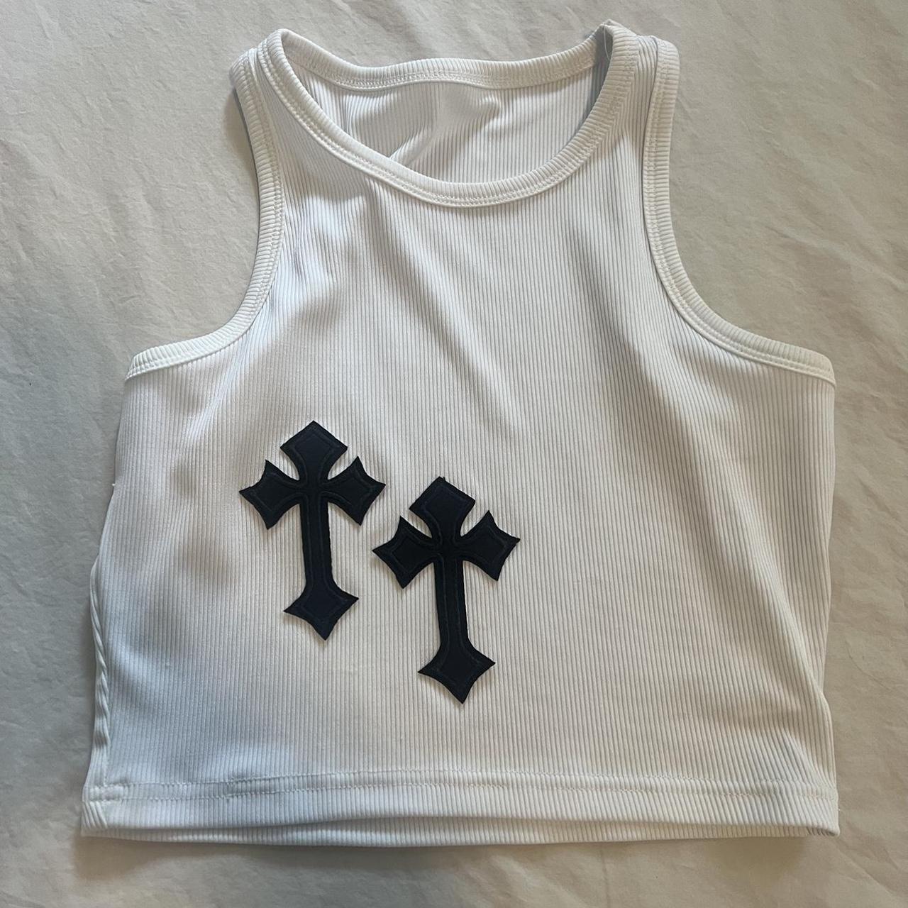 Chrome Hearts INSPIRED tank Size small... - Depop