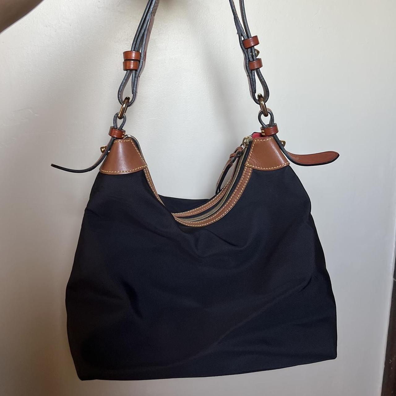 Dooney Bourke Nylon Large Erica Shoulder Bag Black Depop