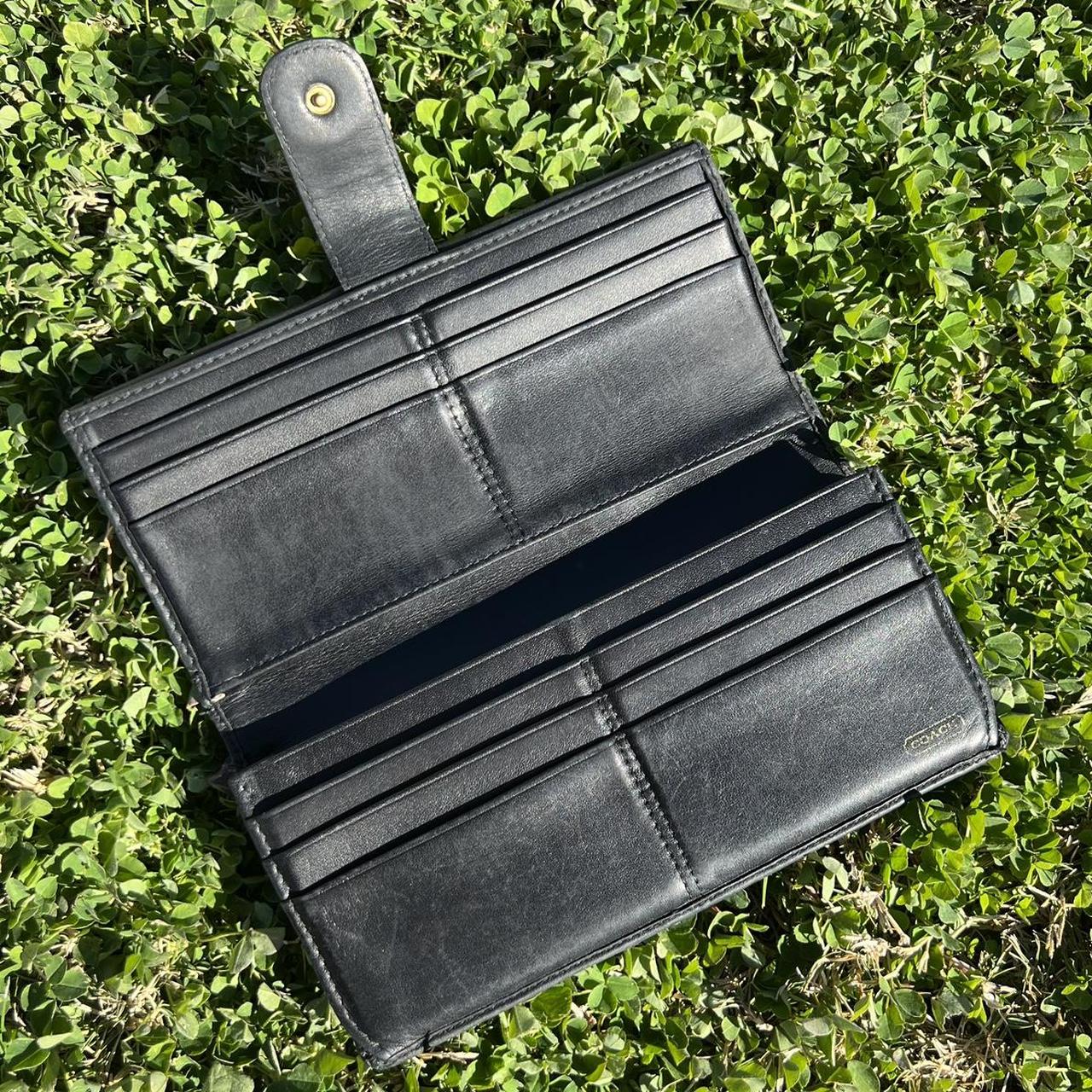 Vintage Coach Legacy Hampton Bi-Fold Black Leather | Depop