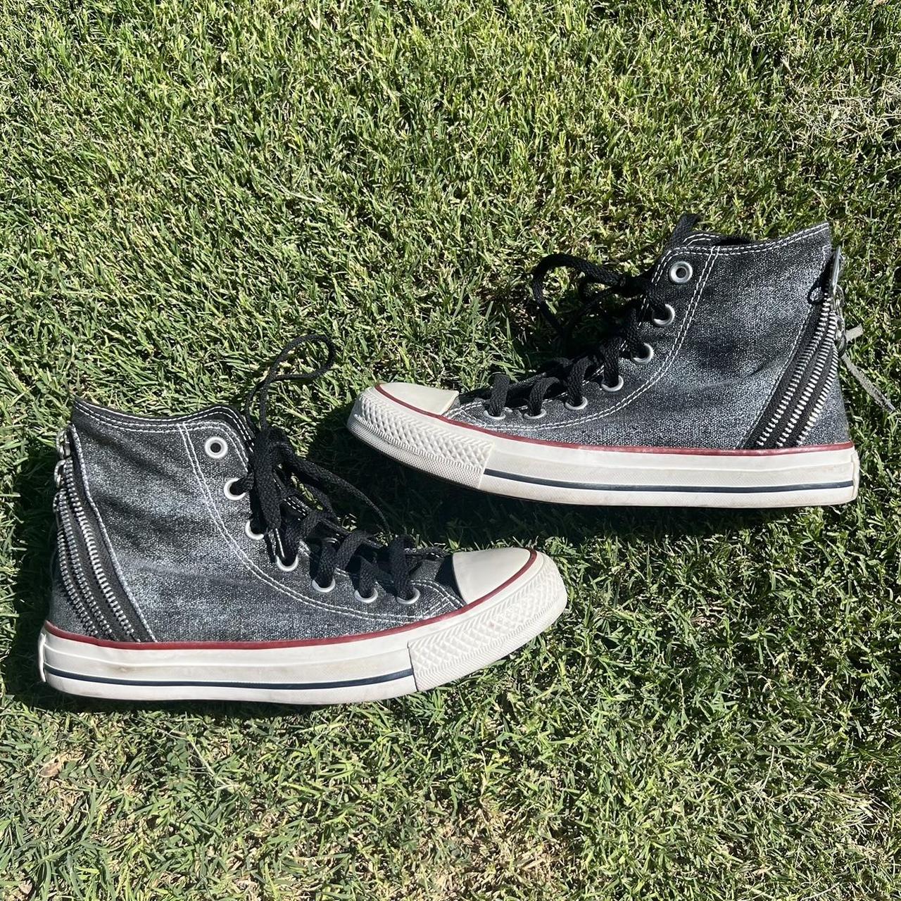 Converse Limited Edition Black Denim CT Tri Zip High. Depop