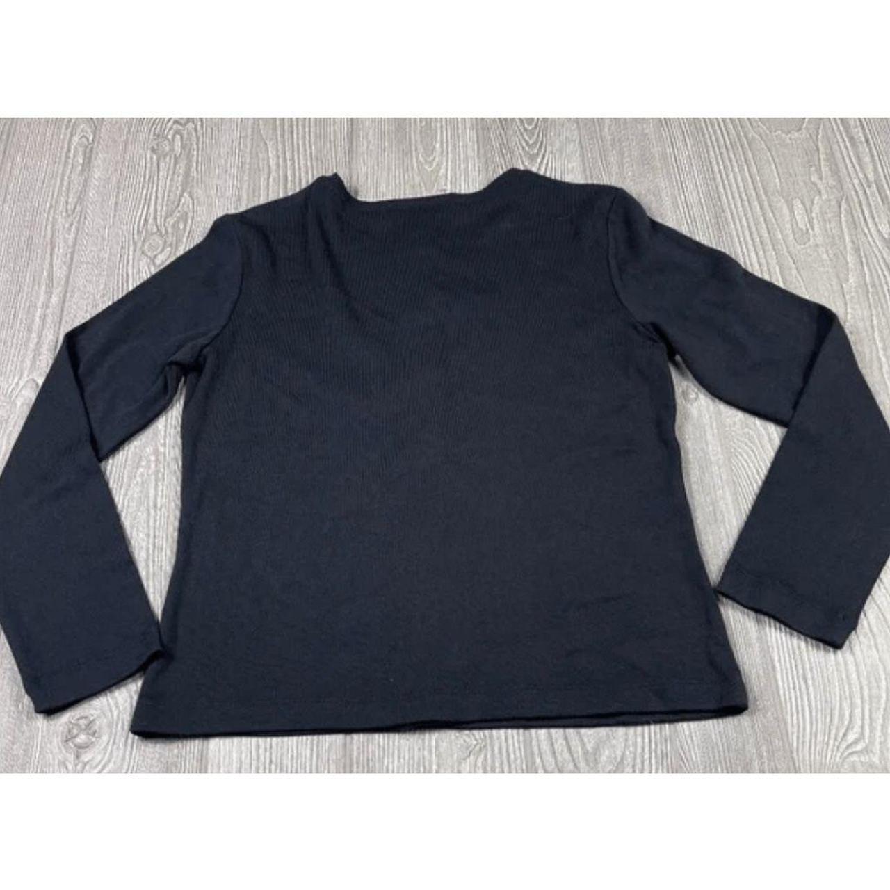 talbots black pima cotton button up cardigan sweater - Depop