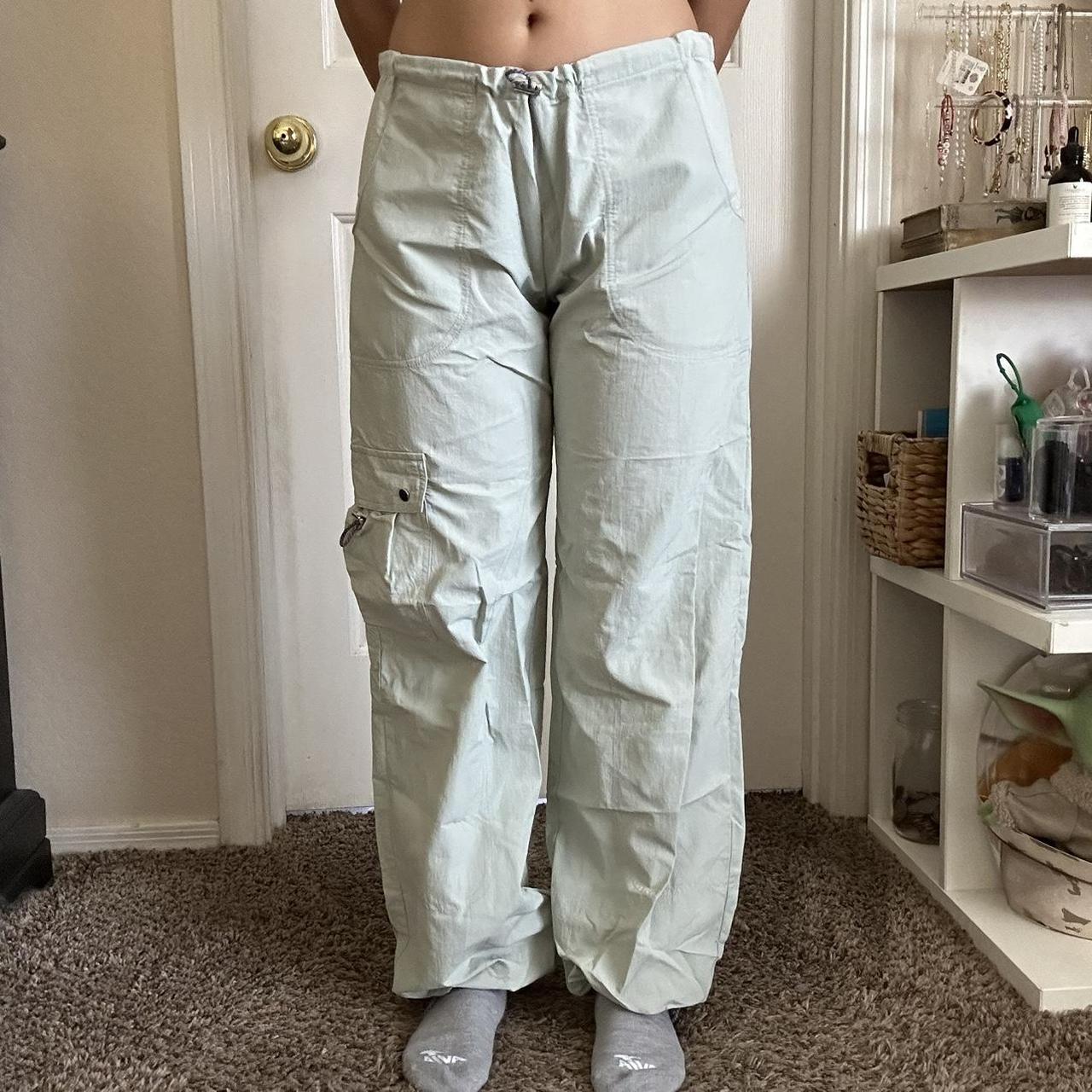 Peachy den oyster cargo pants worn once or twice... - Depop