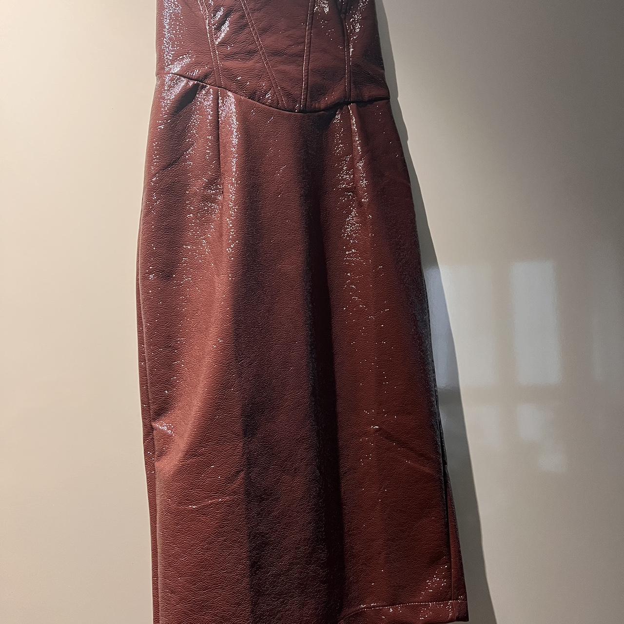 River Island Womens Midi Dress Red Faux