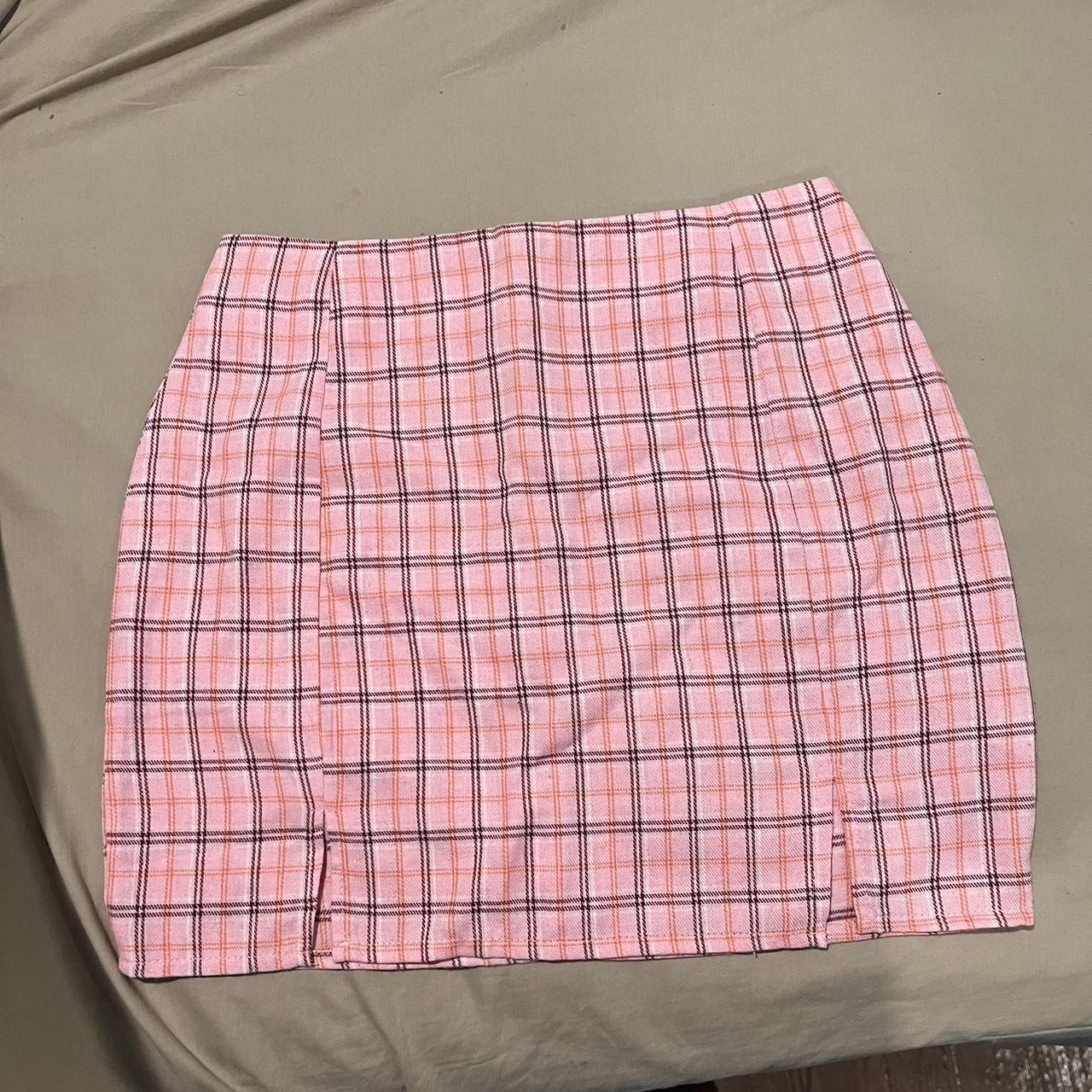 Women's Pink and White Skirt | Depop