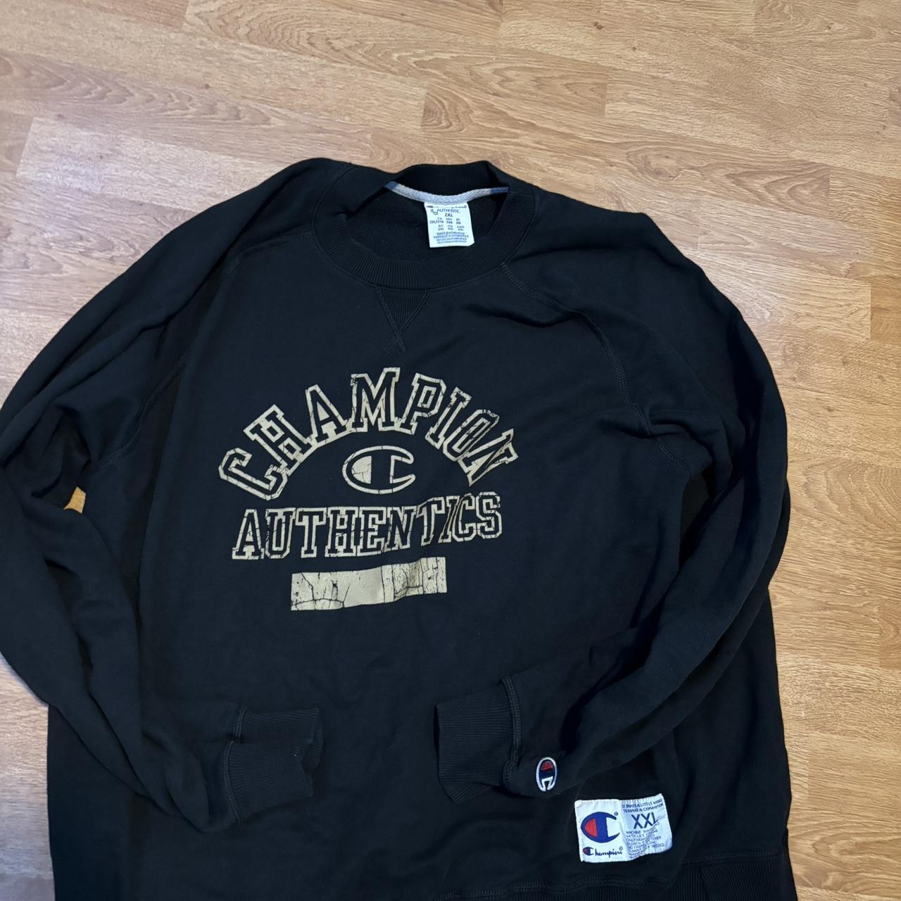 Champion sweatshirt black and gold best sale