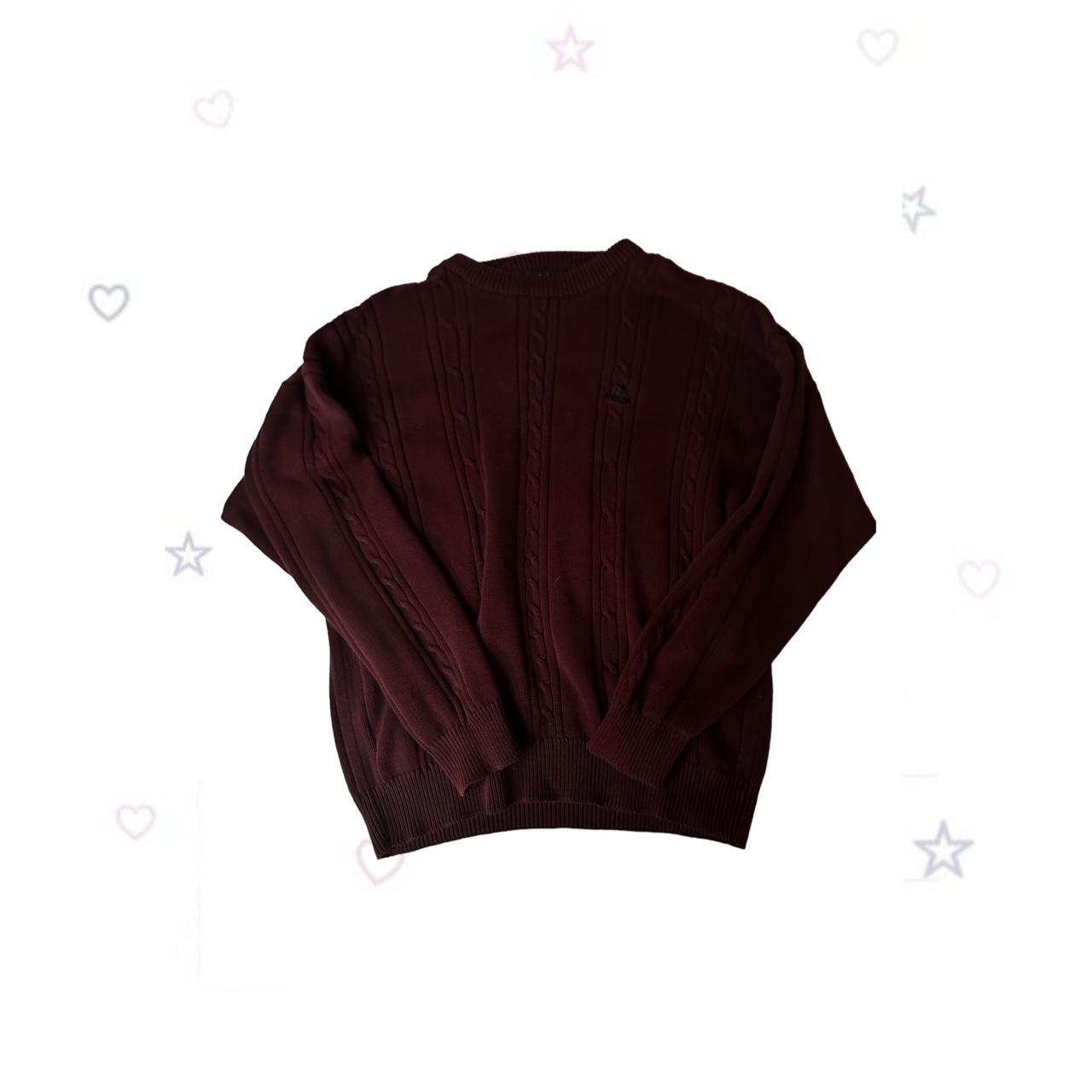 Maroon Cable Stitch Knit Sweater🍂♥️ Brand: Depop
