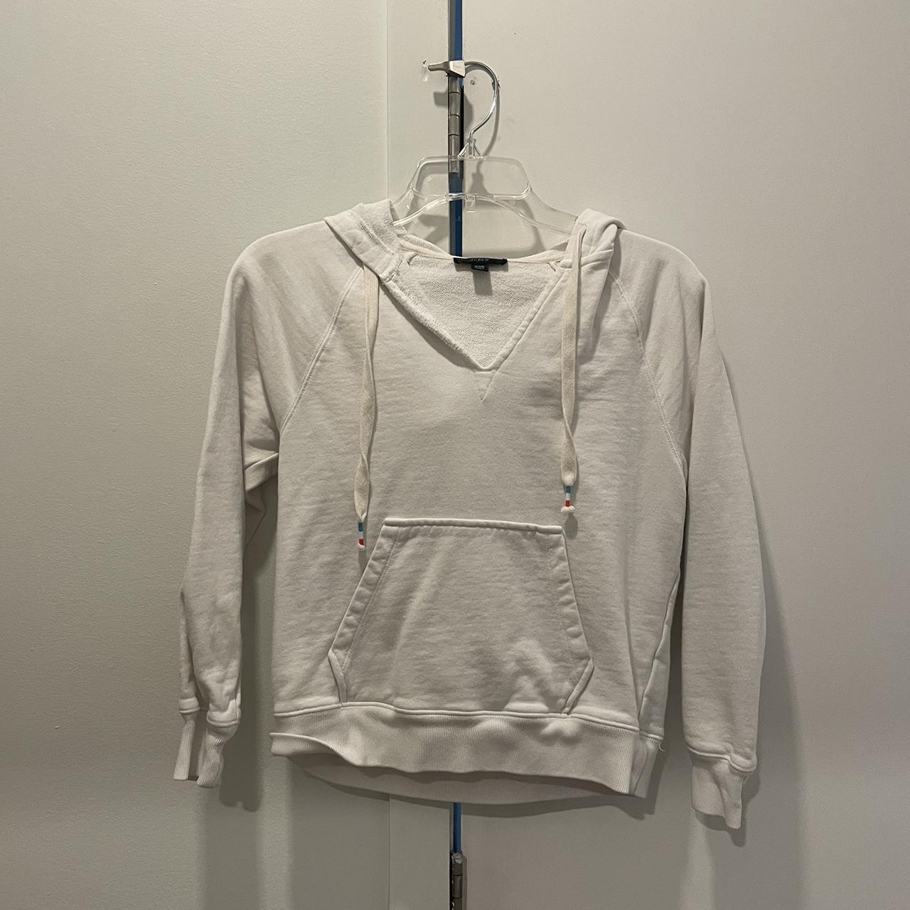 JCrew White Hoodie Size: xxs **in perfect condition,... - Depop