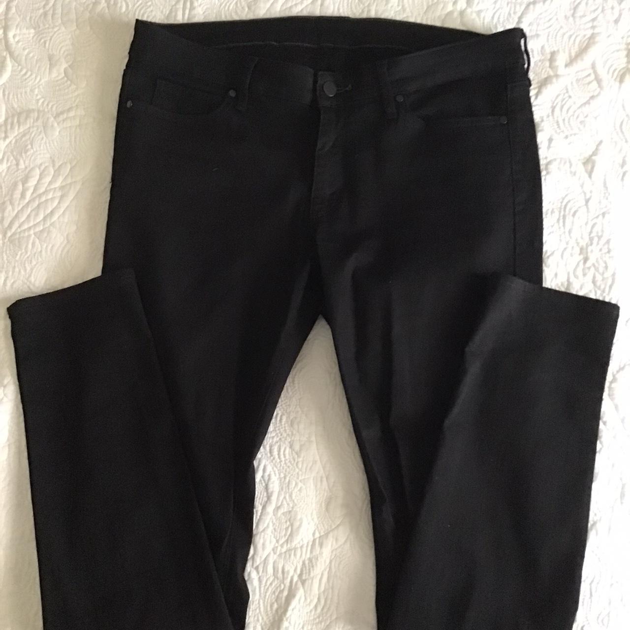 Uniqlo basic black skinny jeans Label says size 32,... - Depop