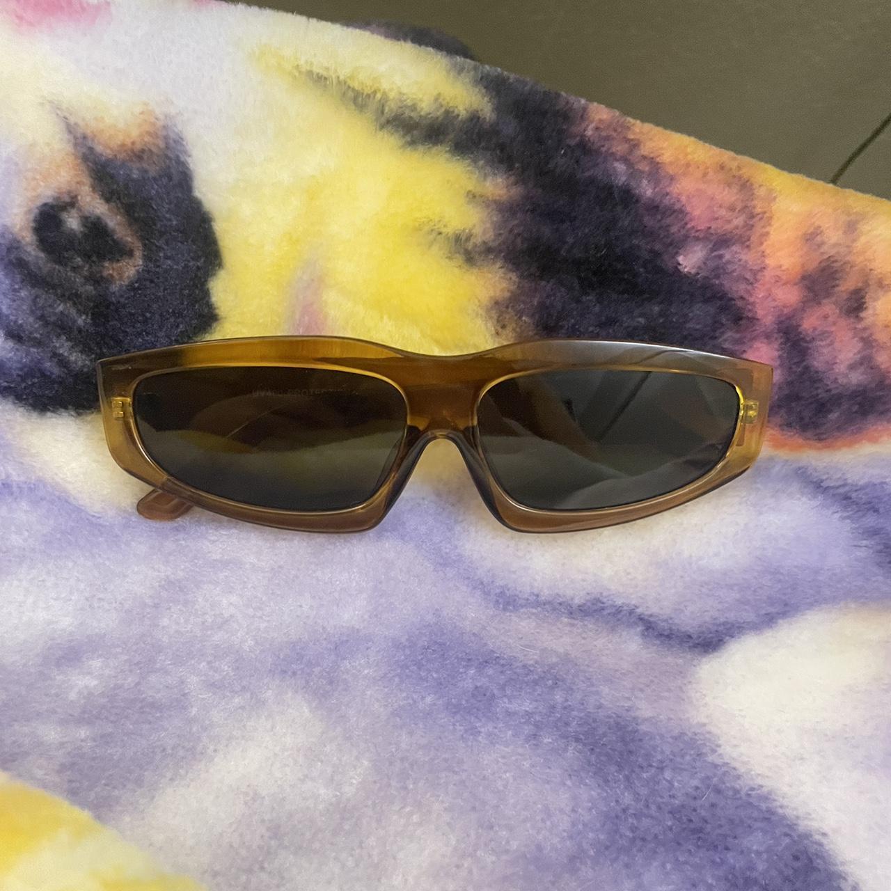 brown straight sunglasses - Depop