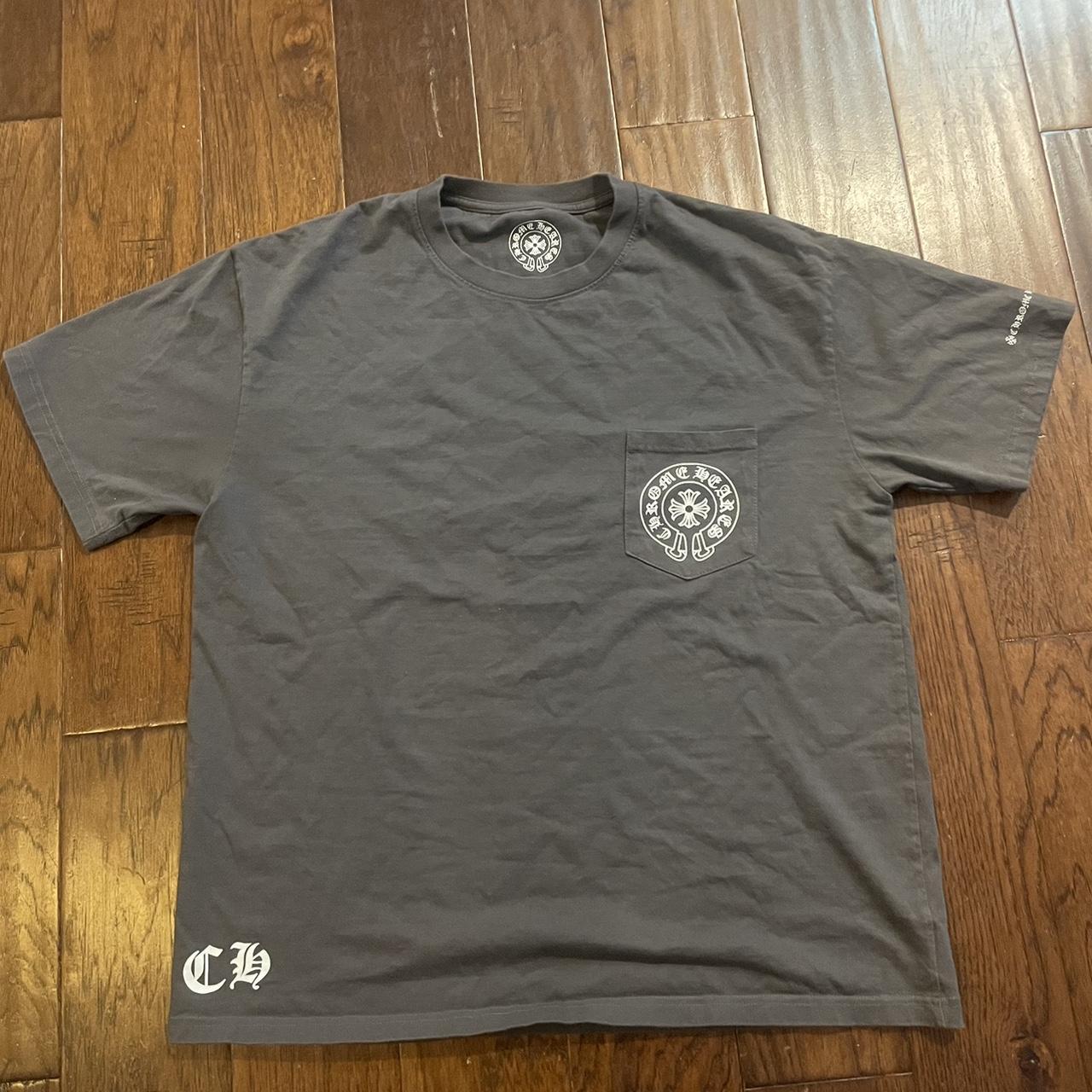 Grey chrome hearts tee (Used) Dm me before