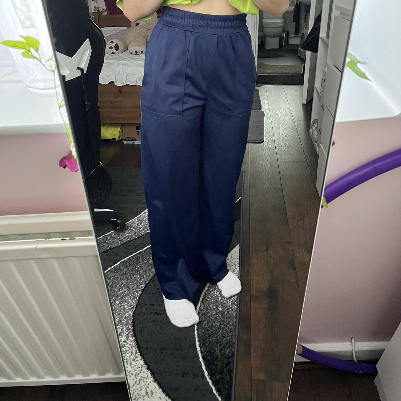 Navy track pants Only worn once Sports trousers... - Depop
