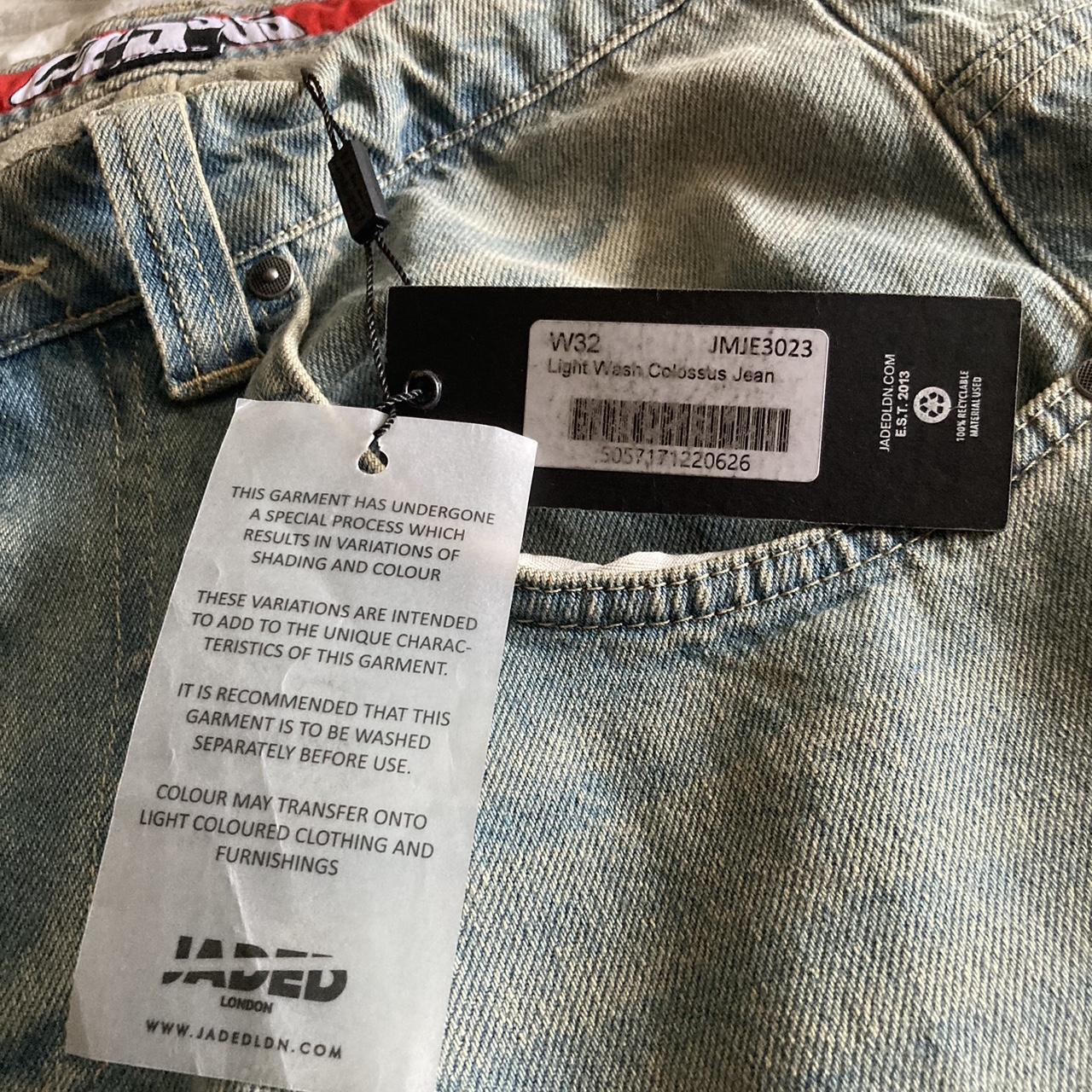 Jaded London light wash colossus jeans Size 32” Depop