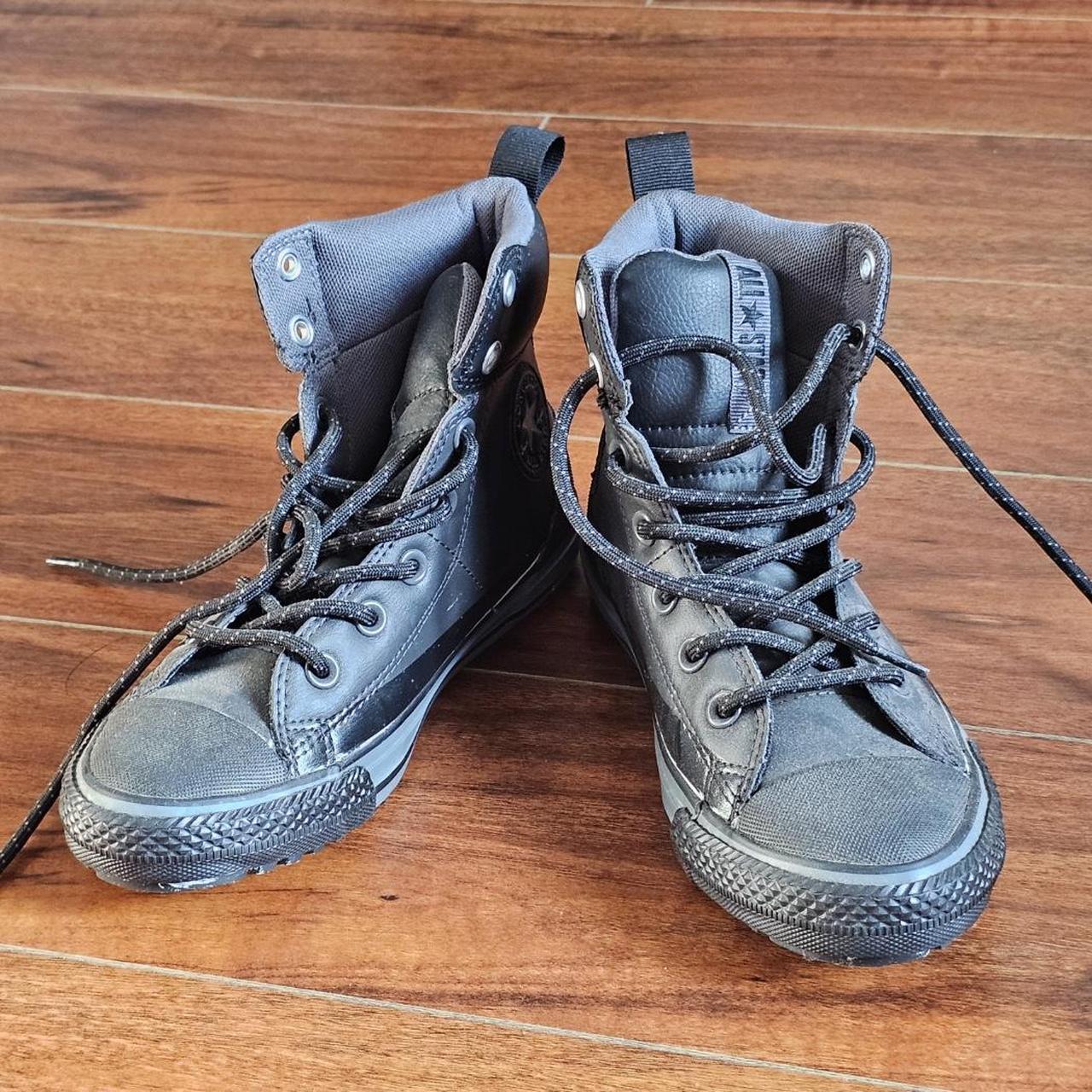 Black converse outlet boots size 4