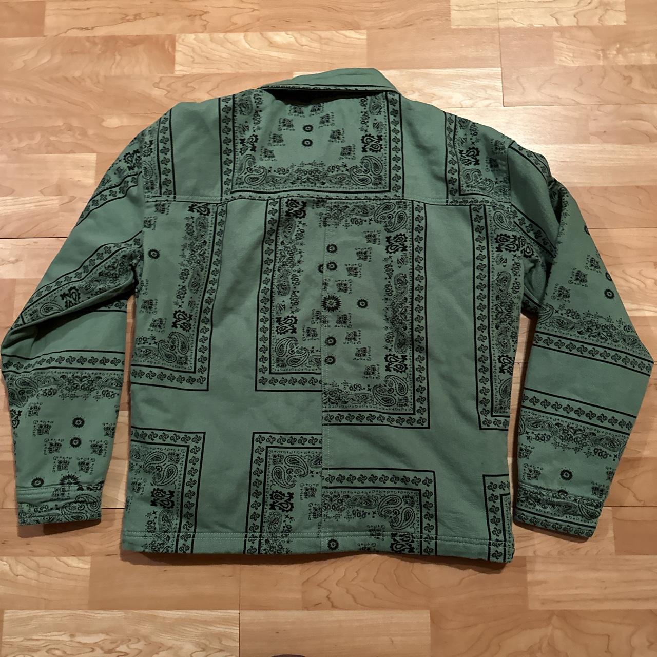 Zara Men's Green and Black Jacket Depop