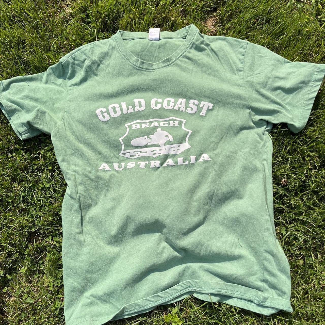 Green Australian beach tshirt Gold Coast... Depop