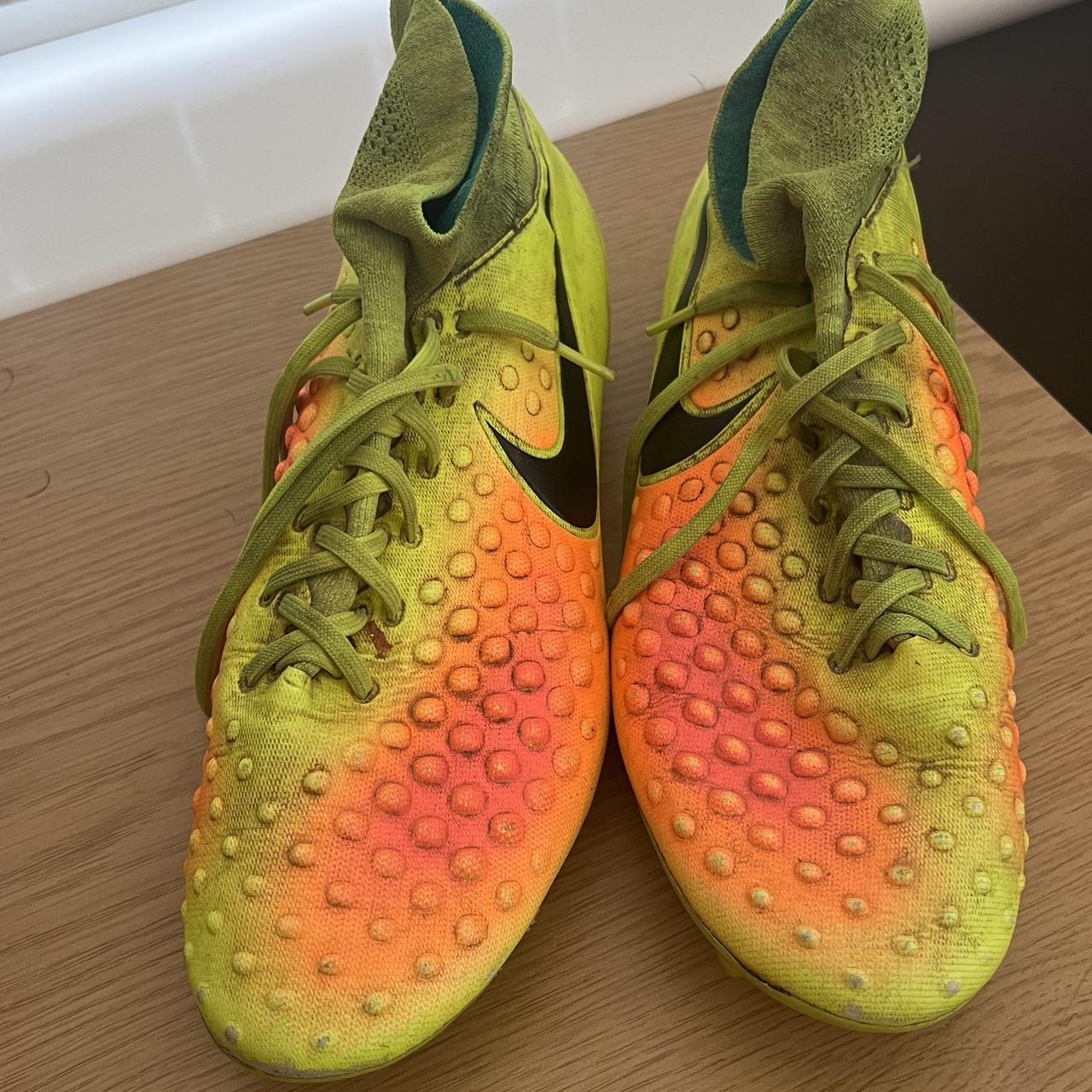 orange and yellow nike football boots