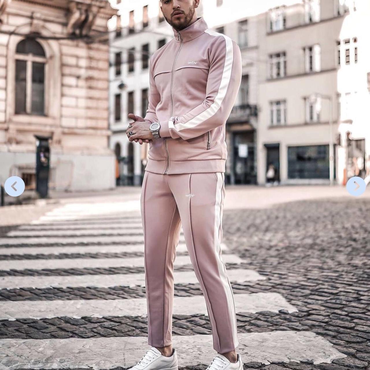 Maniere De voir Mens Tracksuit Pink Look Size