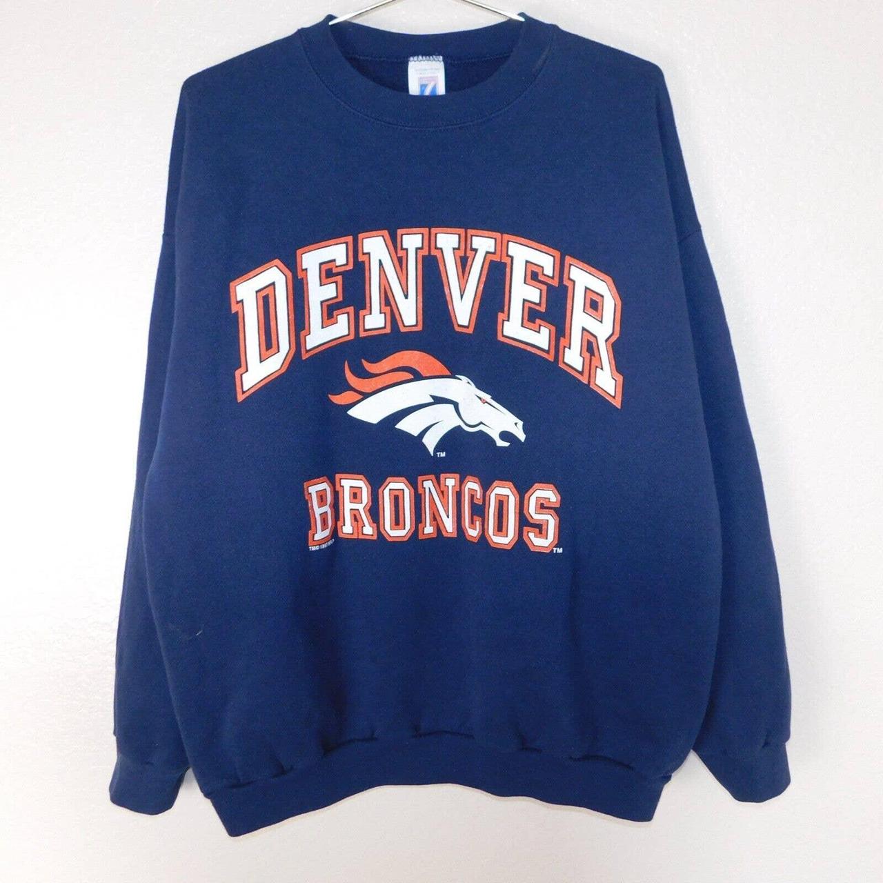 Vintage Denver Broncos NFL Blue Sweatshirt XL Football